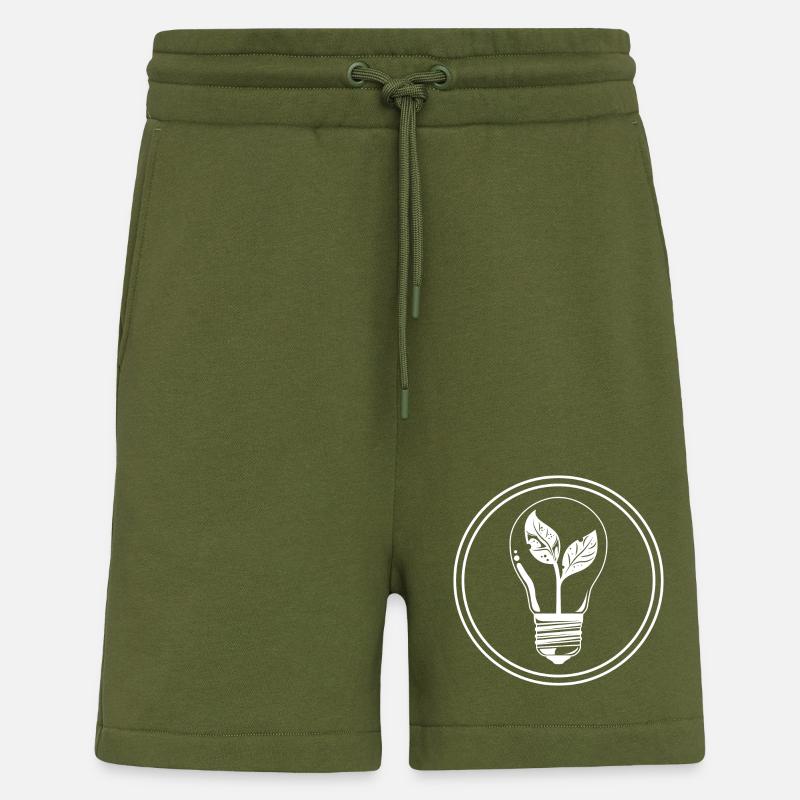 Light Bulb Symbol Energy - Shorts - made by SPREAD - MOSS GREEN