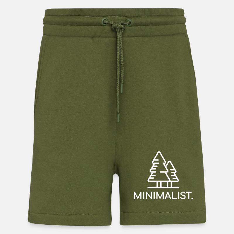 MINIMALIST. SAPINS BLANCS - Short bio décontracté fabriqué en UE - MOSS GREEN