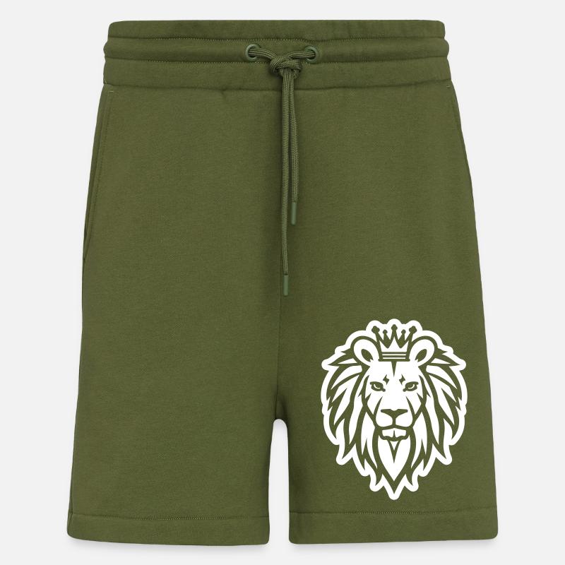 Lion Crown Logo - Shorts - made by SPREAD - MOSS GREEN