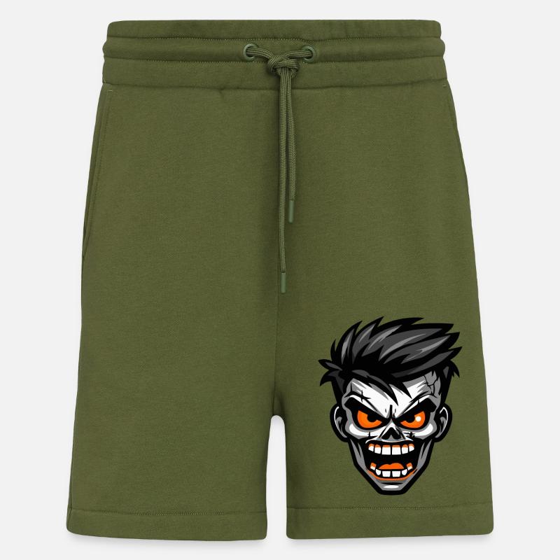 Zombie Comic Halloween - Shorts - made by SPREAD - MOSS GREEN