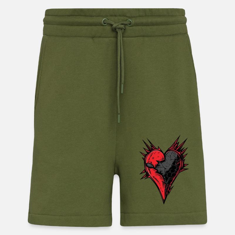 Herz - Rock on! - Shorts - made by SPREAD - MOSS GREEN