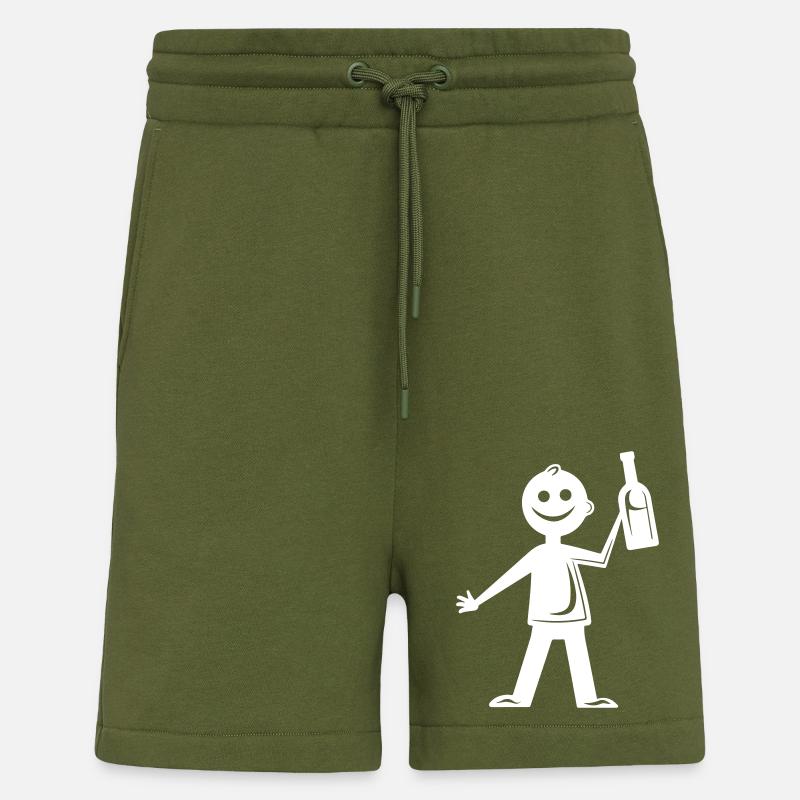 Beer Party Silhouette - Shorts - made by SPREAD - MOSS GREEN