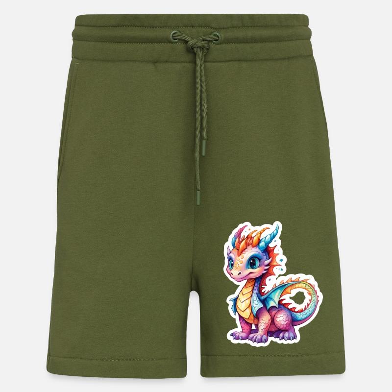 Drache Wasserfarben - Shorts - made by SPREAD - MOSS GREEN