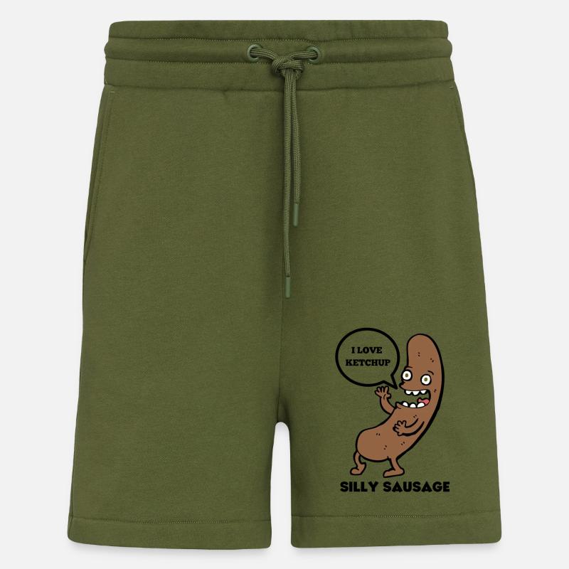 DUMME WURST - Shorts - made by SPREAD - MOSS GREEN