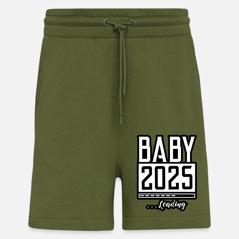 Bébé 2025 Chargement Babyshower - Short bio décontracté fabriqué en UE - MOSS GREEN