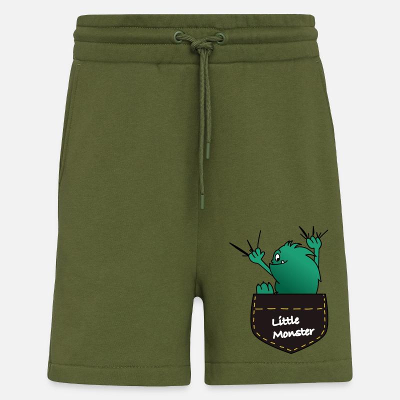 Monstre 2 - Short bio décontracté fabriqué en UE - MOSS GREEN