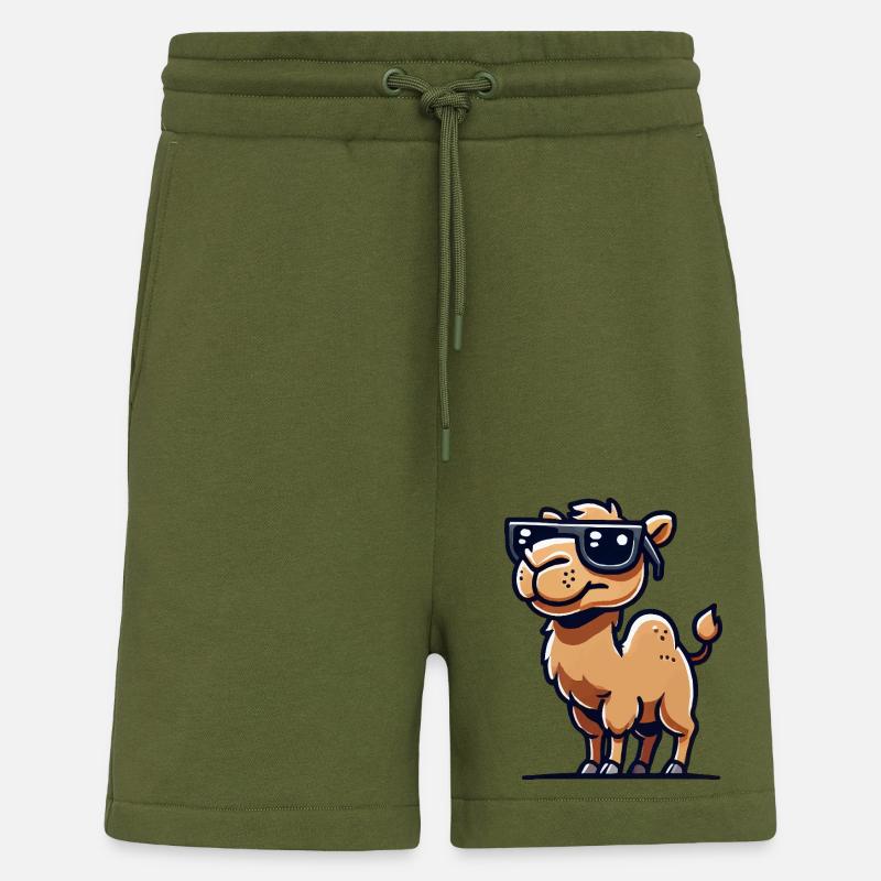 kamel comic sonnenbrille - Shorts - made by SPREAD - MOSS GREEN