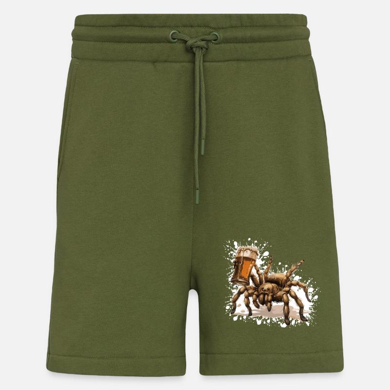 Tarantula Beer Funny - Shorts - made by SPREAD - MOSS GREEN