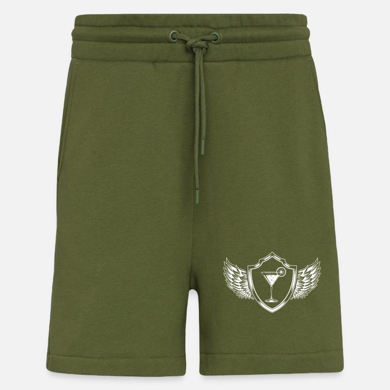 Cocktail Martini Alkohol Wappen - Shorts - made by SPREAD - MOSS GREEN
