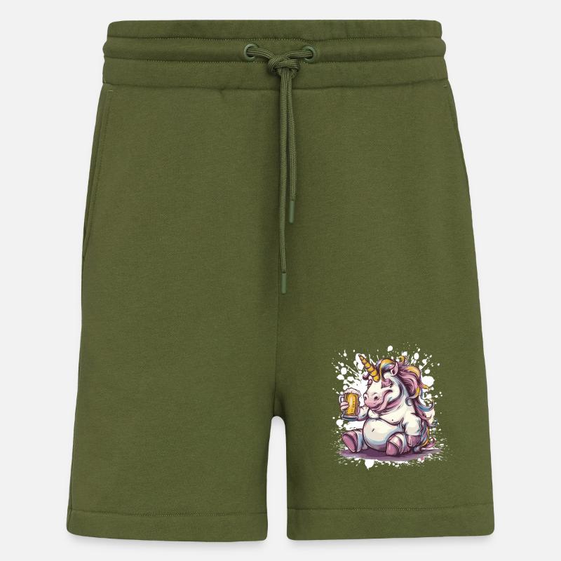 Einhorn Bier Lustig - Shorts - made by SPREAD - MOSS GREEN