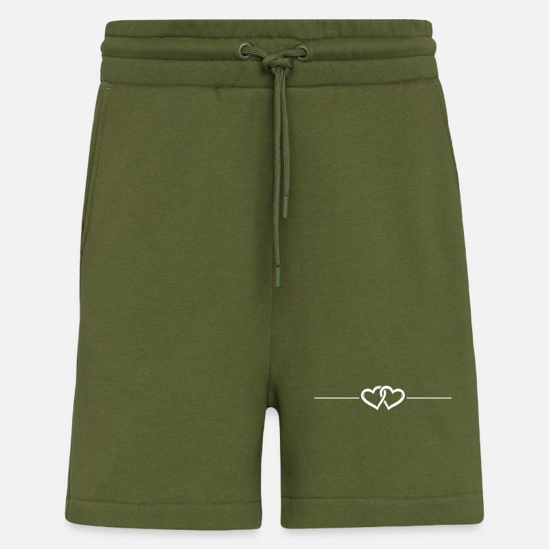 Heart Line - Shorts - made by SPREAD - MOSS GREEN