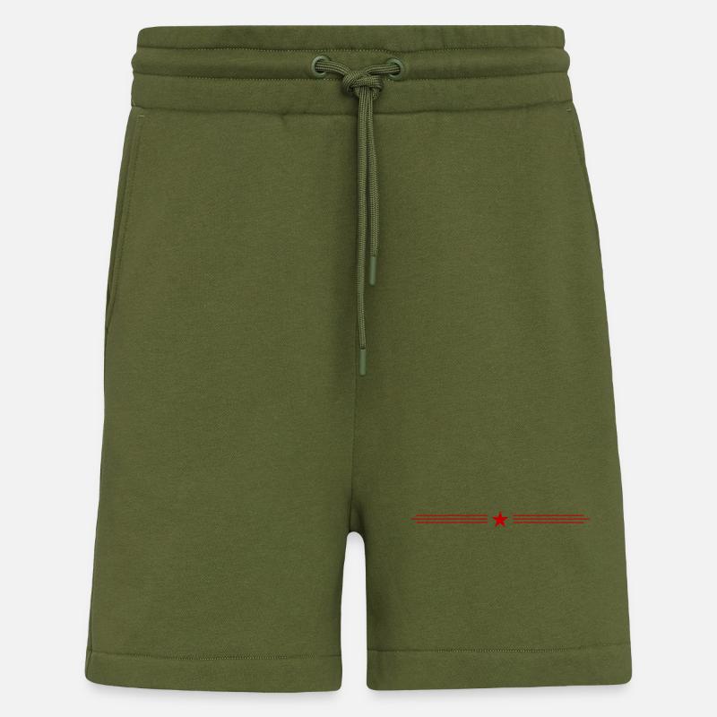 Stern Strich Symbol Element - Shorts - made by SPREAD - MOSS GREEN