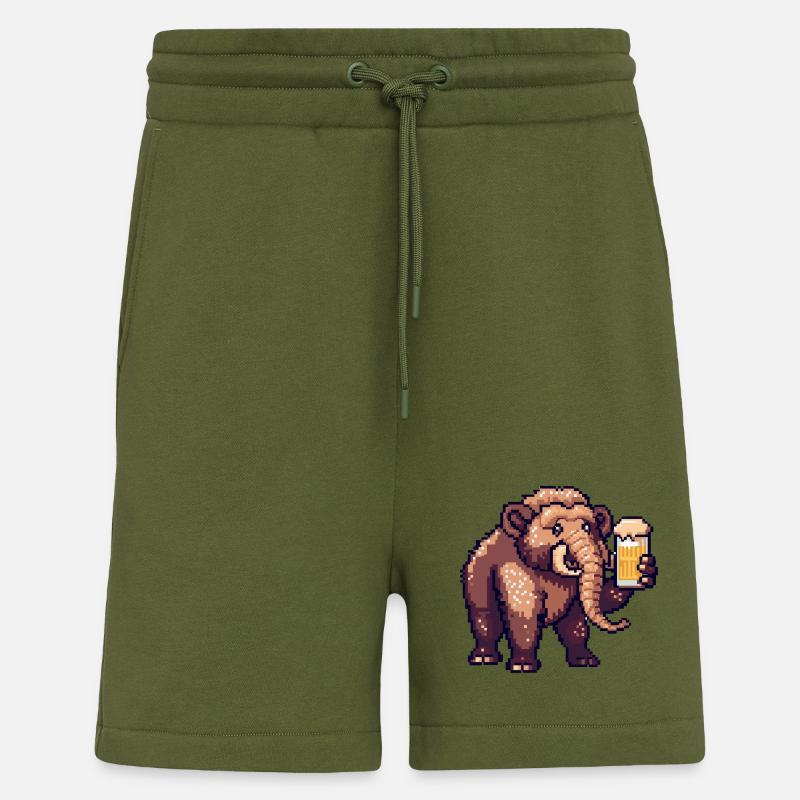 Bière Mammut Pixel - Short bio décontracté fabriqué en UE - MOSS GREEN