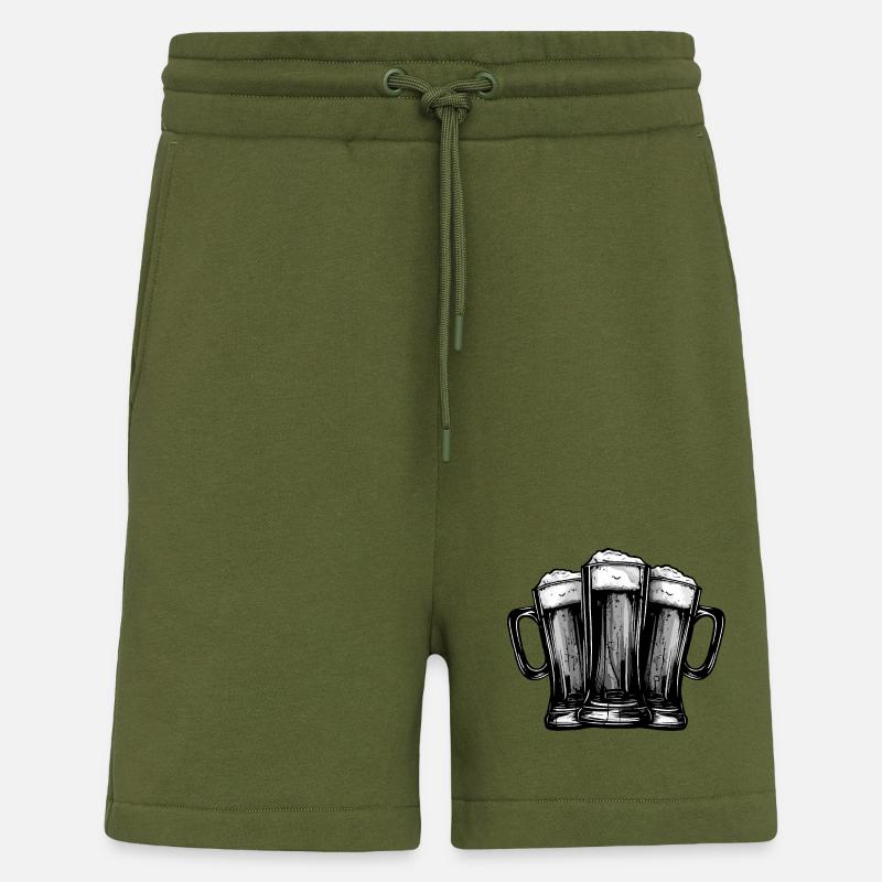 Beer Beer Mug Team - Shorts - made by SPREAD - MOSS GREEN