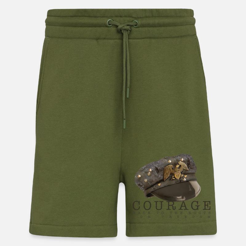 COURAGE POUR LA LIBERTÉ - Short bio décontracté fabriqué en UE - MOSS GREEN
