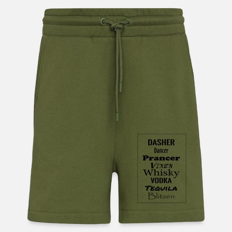 Dasher Dancer Blitzen - Short bio décontracté fabriqué en UE - MOSS GREEN