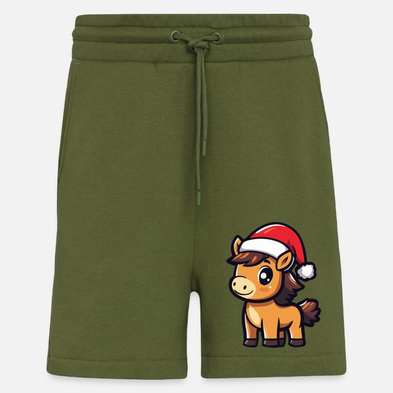 Pferd Weihnachten - Shorts - made by SPREAD - MOSS GREEN