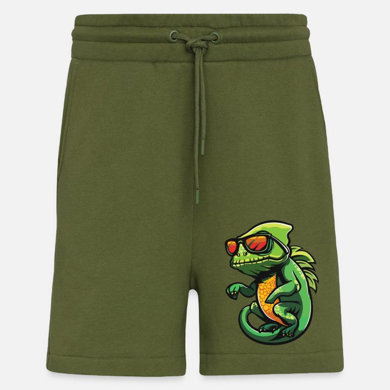 Chameleon Comic Cool - Shorts - made by SPREAD - MOSS GREEN