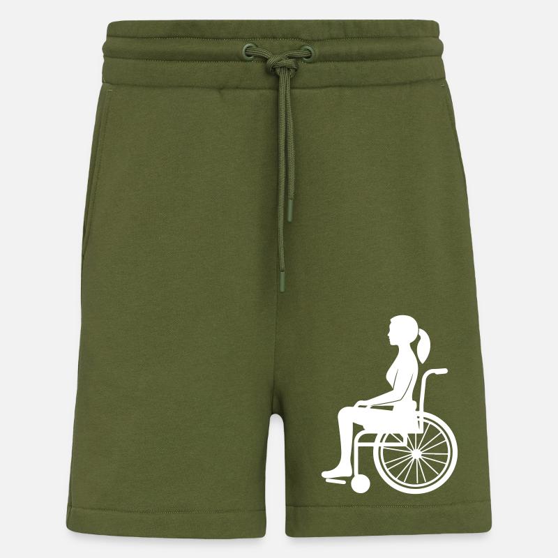 Rollstuhl Dame - Shorts - made by SPREAD - MOSS GREEN