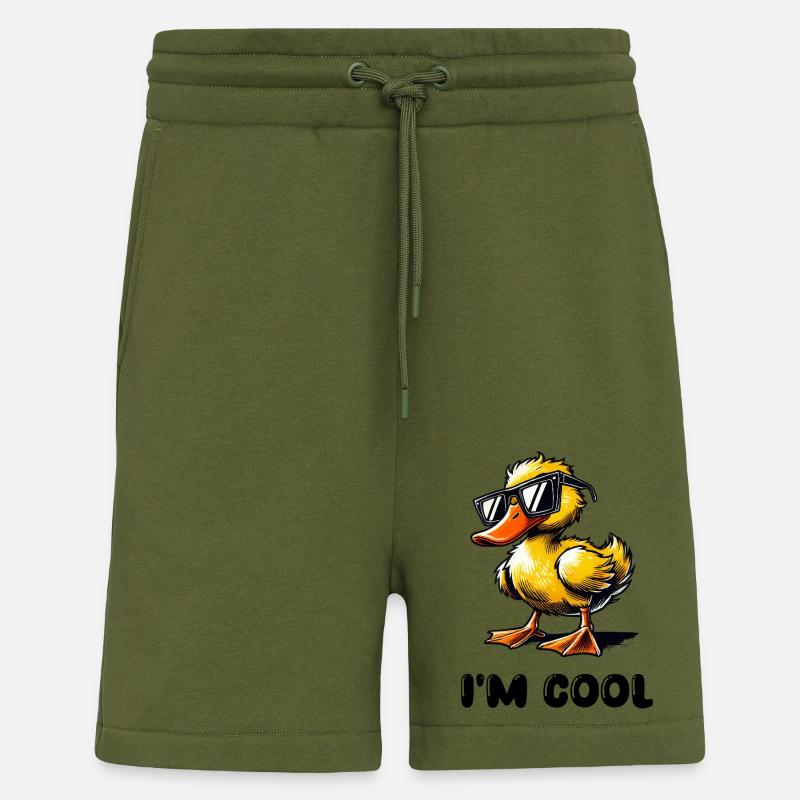 Duck Comic Cool - Shorts - made by SPREAD - MOSS GREEN
