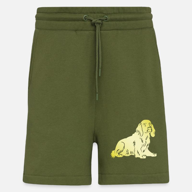Cocker Spaniel Hund Silhouette - Shorts - made by SPREAD - MOSS GREEN