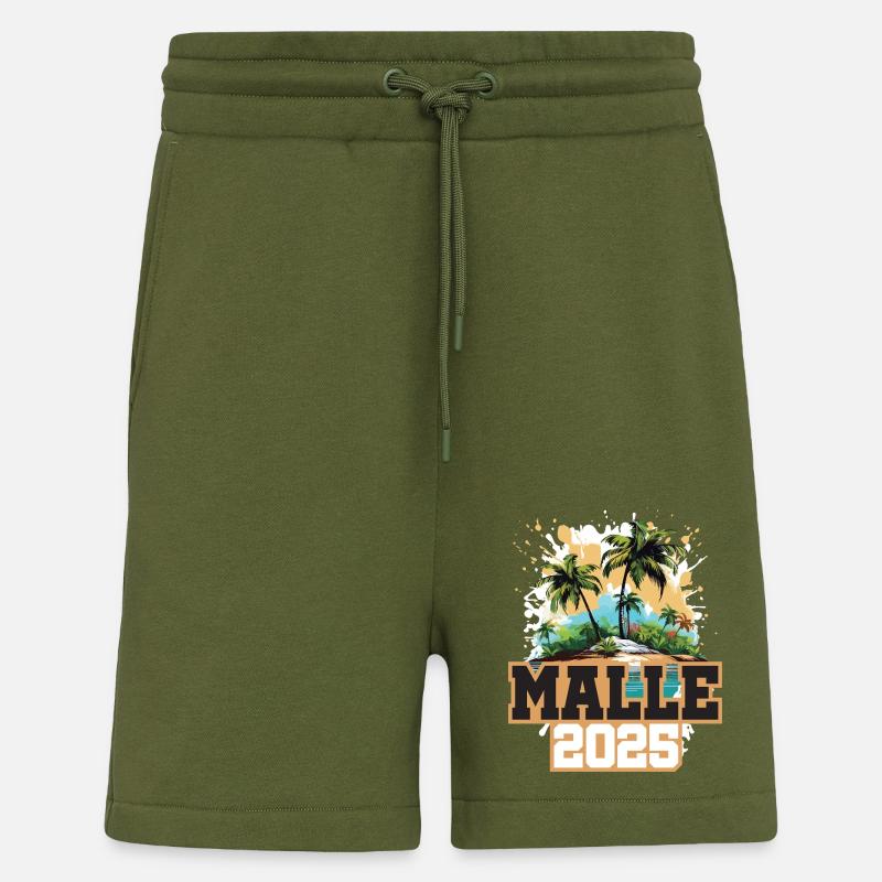 Malle 2025 Palmen - Shorts - made by SPREAD - MOSS GREEN