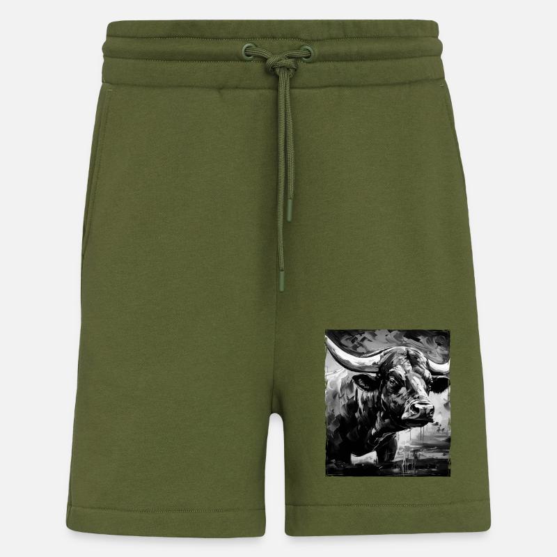 Bulle Porträt Taurus - Shorts - made by SPREAD - MOSS GREEN