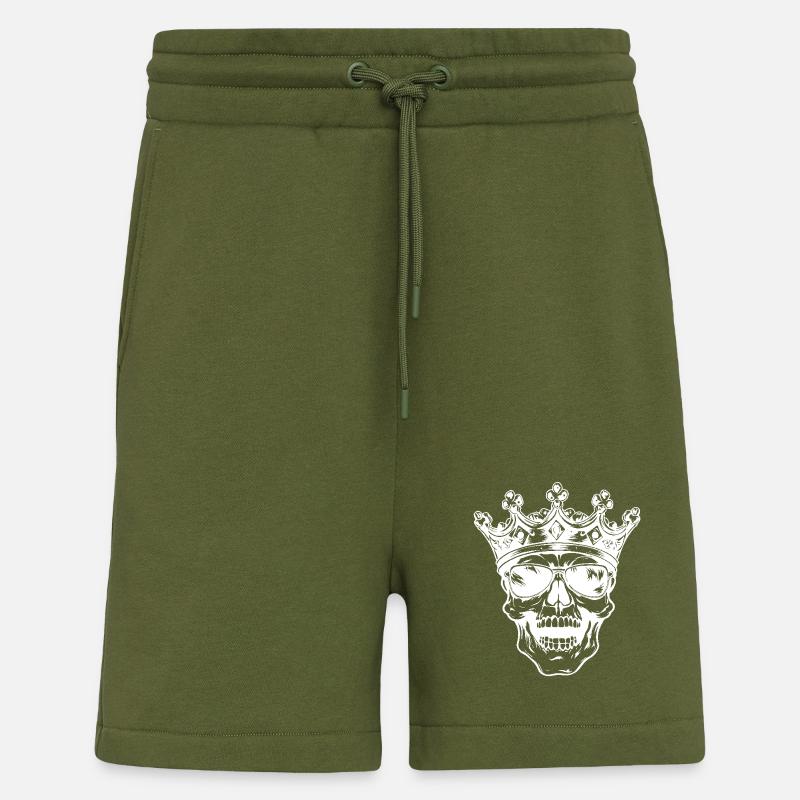 Skull King Crown - Shorts - made by SPREAD - MOSS GREEN