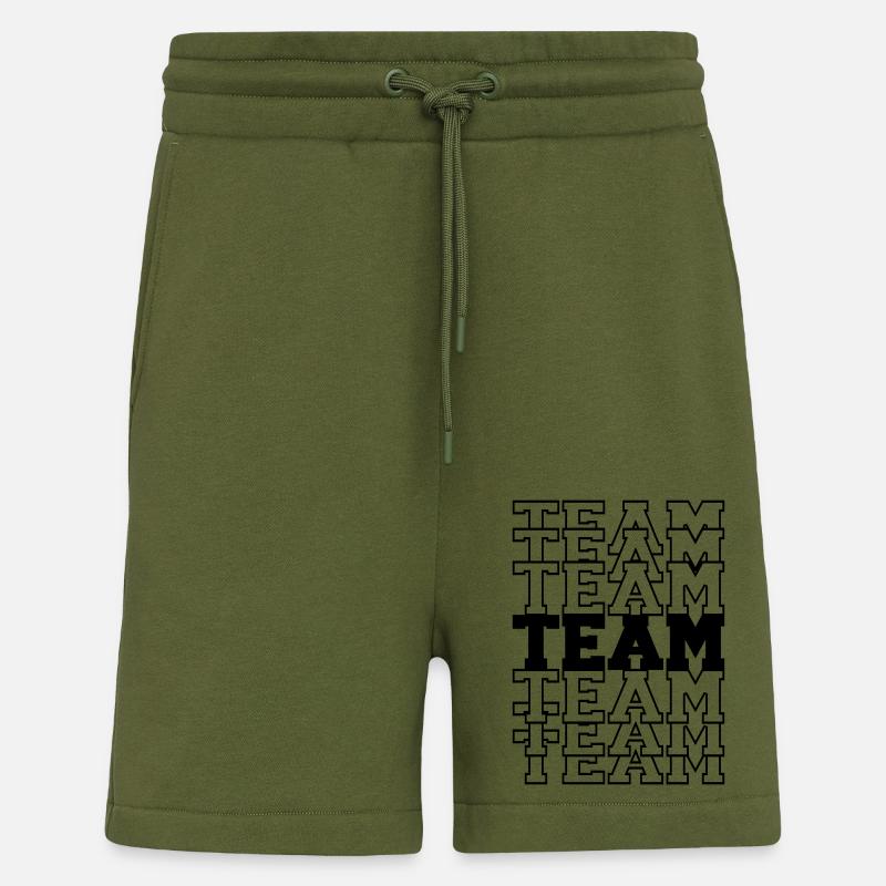 Équipe - Short bio décontracté fabriqué en UE - MOSS GREEN