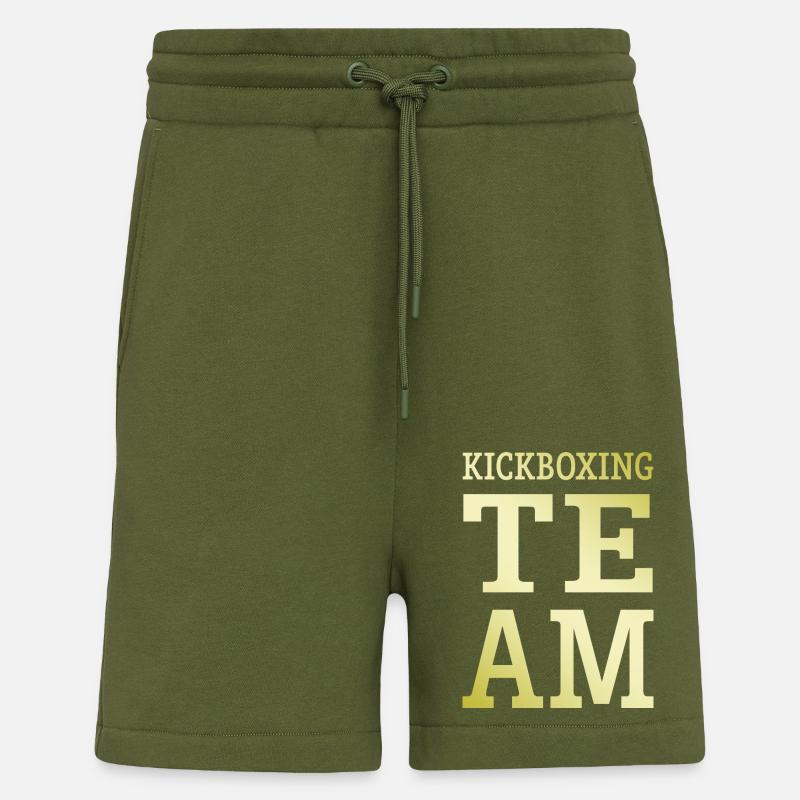 Équipe de kickboxing - Short bio décontracté fabriqué en UE - MOSS GREEN