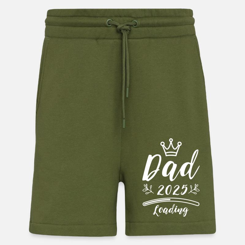 Dad 2025 Papa Loading - Shorts - made by SPREAD - MOSS GREEN
