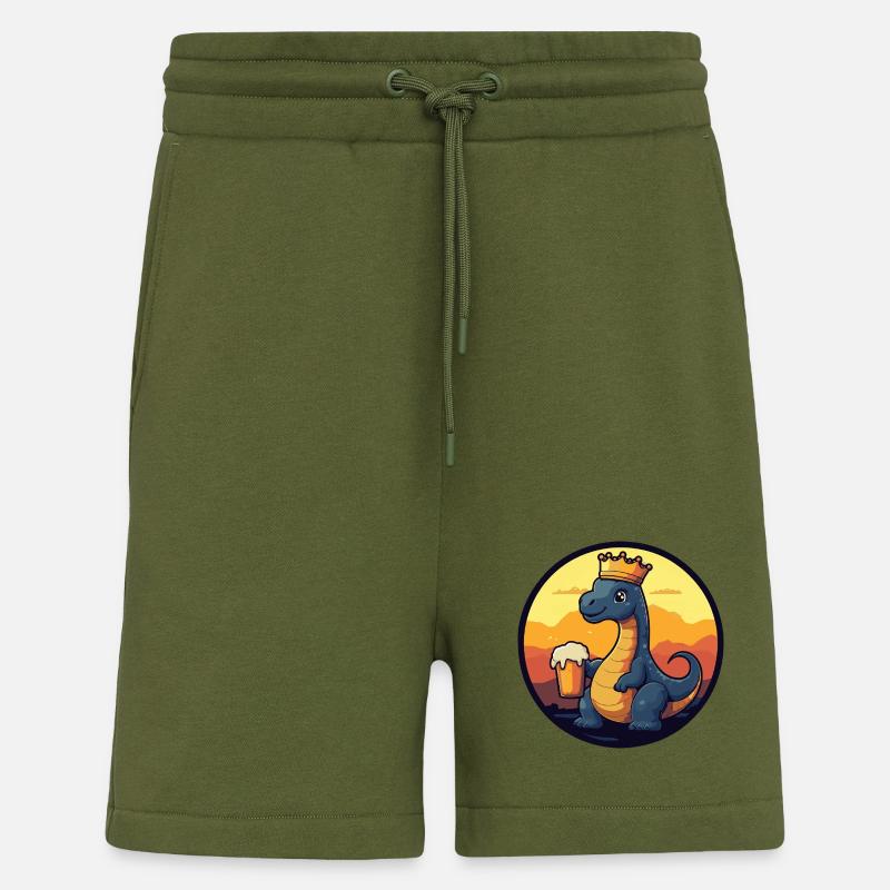 Dinosaurier brontosaurus Bier - Shorts - made by SPREAD - MOSS GREEN