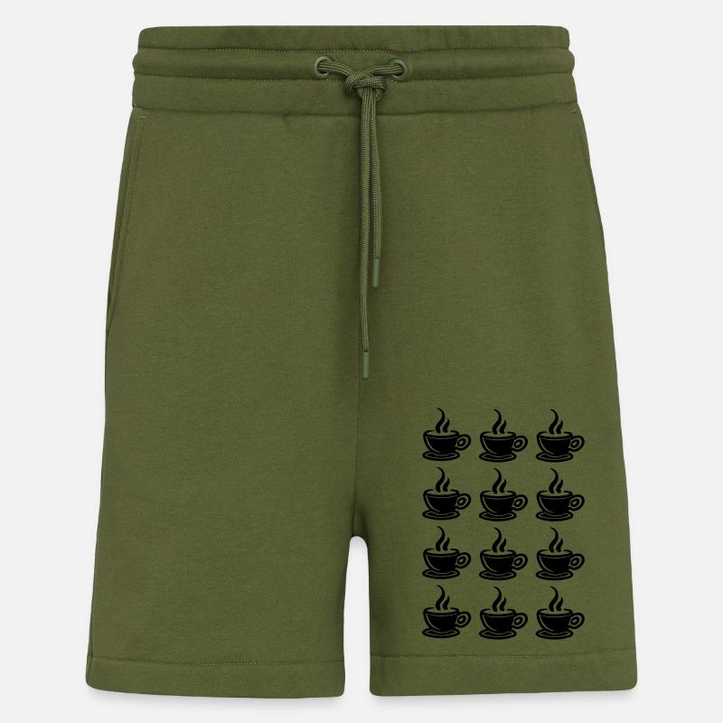Café - Short bio décontracté fabriqué en UE - MOSS GREEN