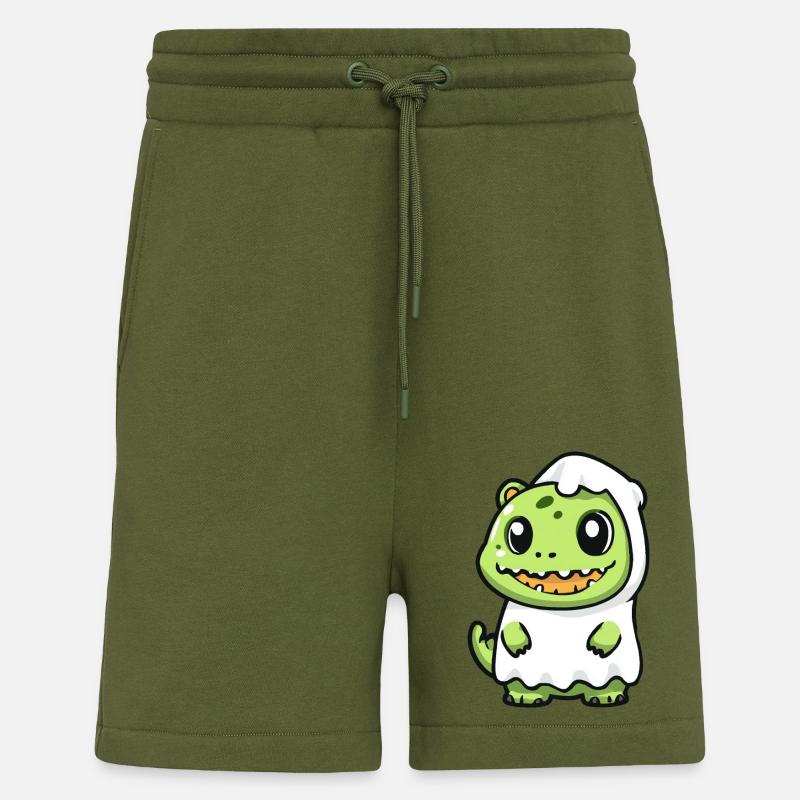 Alligator Halloween Comic Geist - Shorts - made by SPREAD - MOSS GREEN