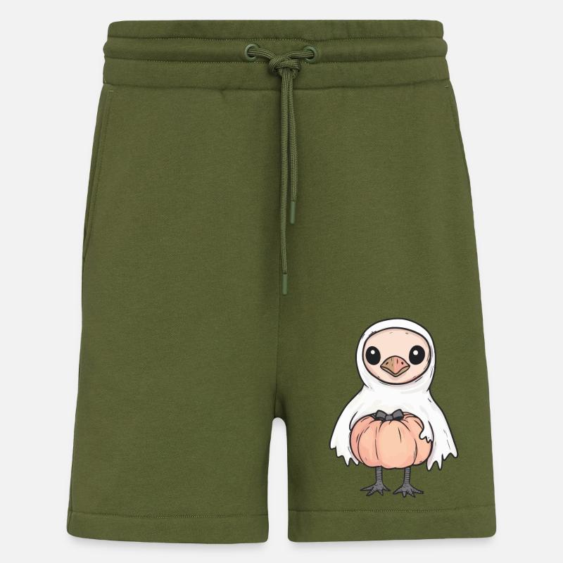 Bouquet Halloween Funny Ghost - Shorts - made by SPREAD - MOSS GREEN