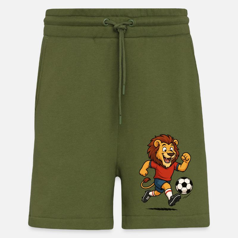loewe comic fussball - Shorts - made by SPREAD - MOSS GREEN