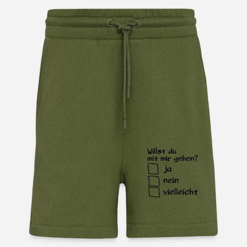 Willst du mit mir gehen? - Shorts - made by SPREAD - MOSS GREEN