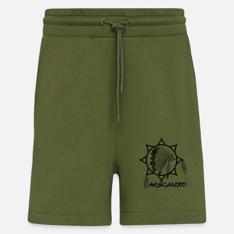 Mescalero Apache Indien - Short bio décontracté fabriqué en UE - MOSS GREEN