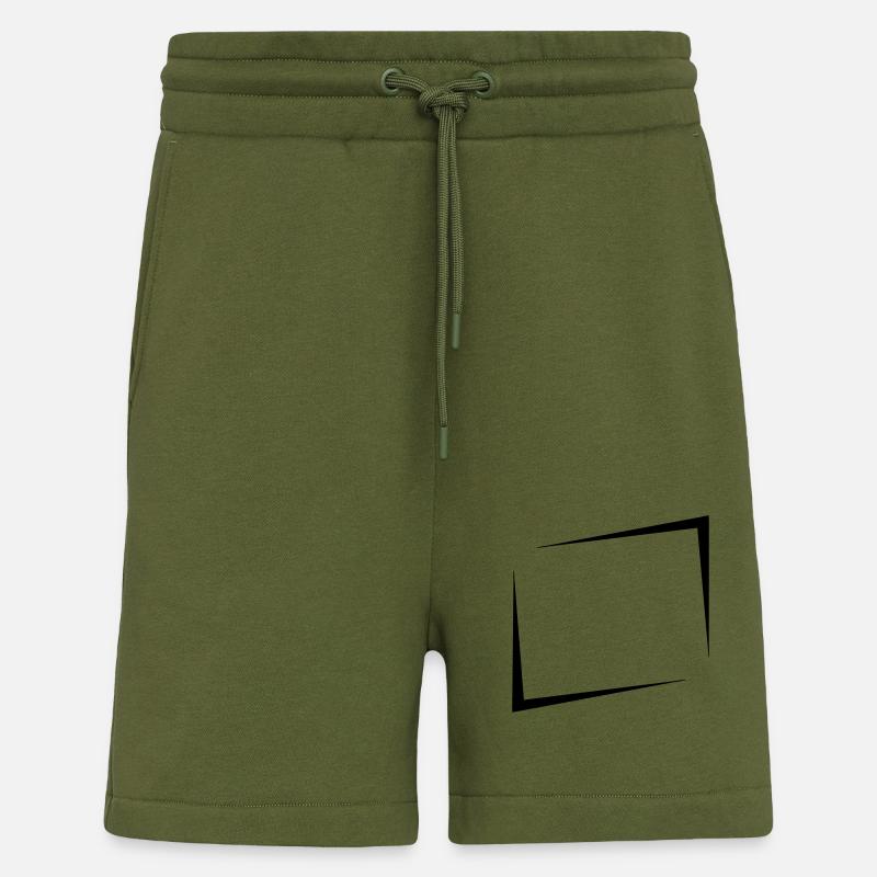 Rectangle de bouclier cool - Short bio décontracté fabriqué en UE - MOSS GREEN