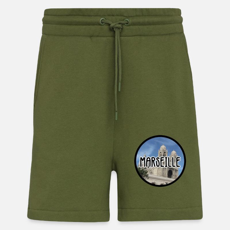 Marseille La Major - Short bio décontracté fabriqué en UE - MOSS GREEN