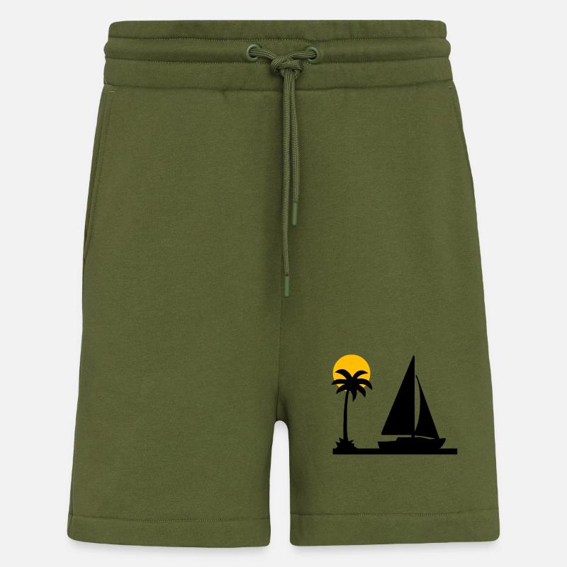 Voile - Short bio décontracté fabriqué en UE - MOSS GREEN