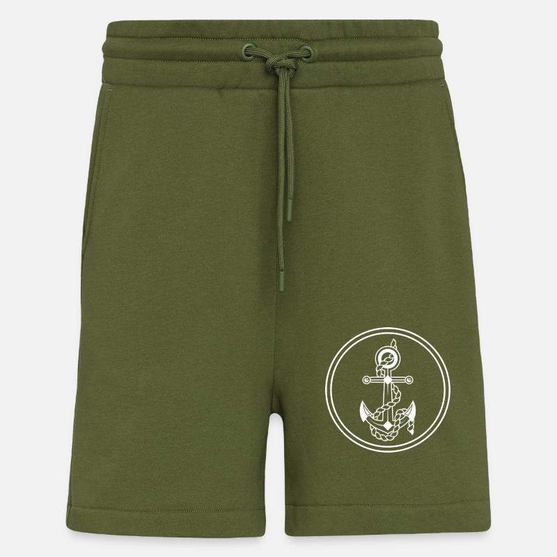 Anker Symbol Zeichen - Shorts - made by SPREAD - MOSS GREEN