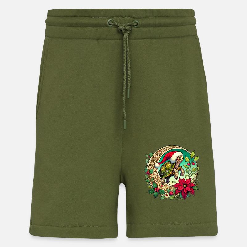 Christmas Turtle - Shorts - made by SPREAD - MOSS GREEN