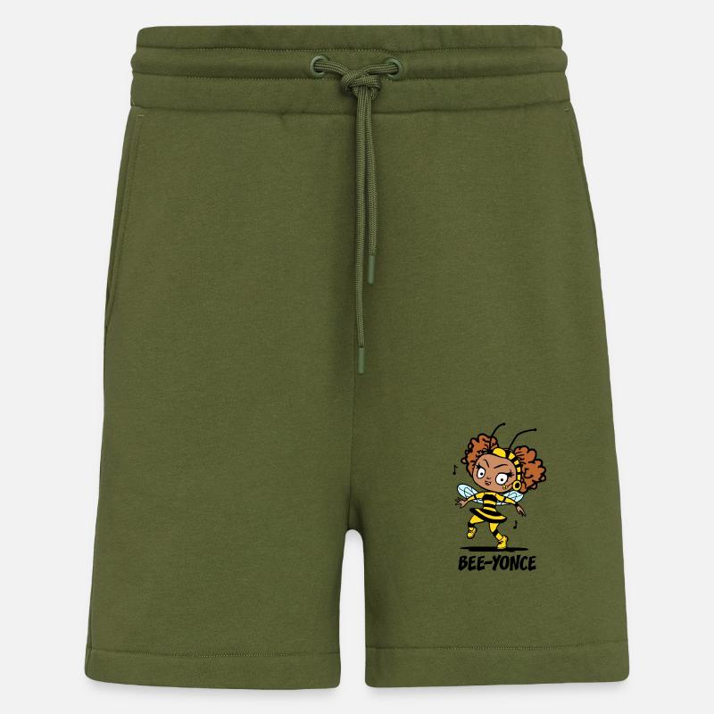BEE-YONCE ! (chanteuse, abeille) - Short bio décontracté fabriqué en UE - MOSS GREEN