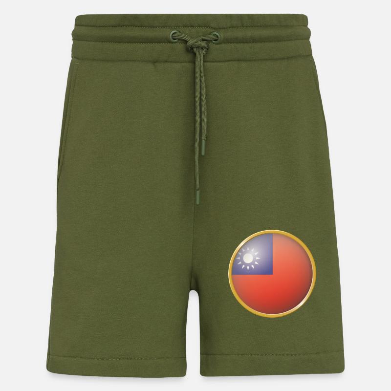 Taiwan Emblem - Shorts - made by SPREAD - MOSS GREEN