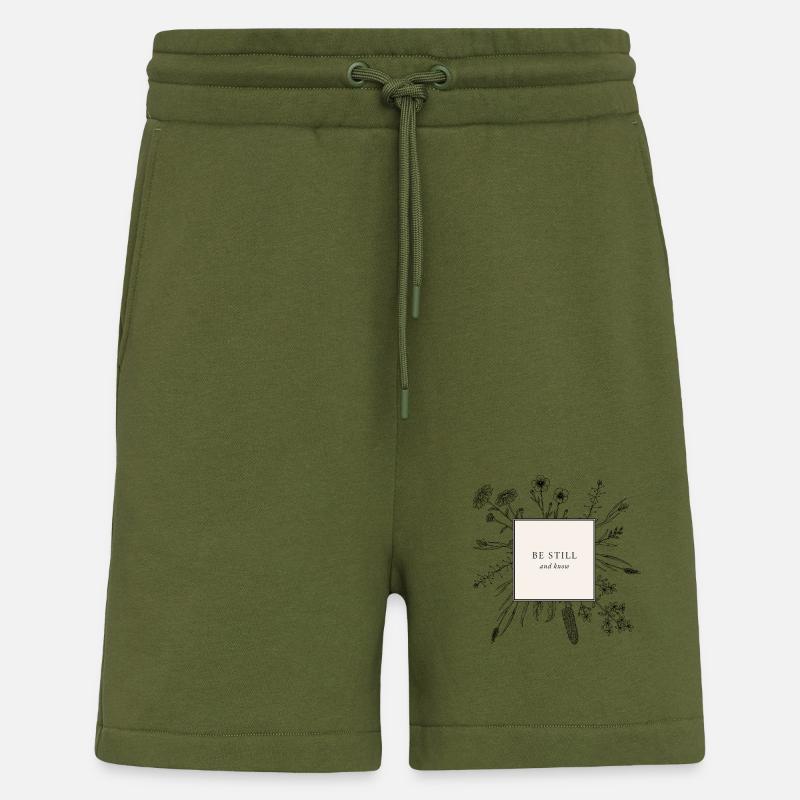 Restez tranquille et sachez - Short bio décontracté fabriqué en UE - MOSS GREEN