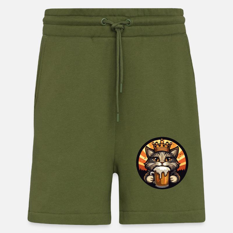 Cat Beer - Shorts - made by SPREAD - MOSS GREEN