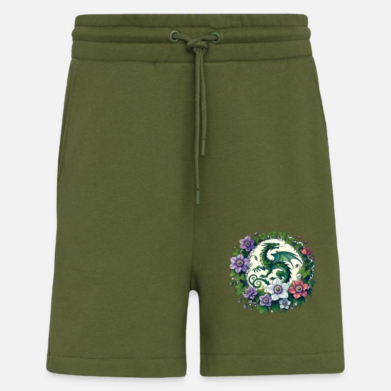Clematis Drache - Shorts - made by SPREAD - MOSS GREEN
