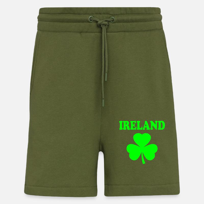 Trèfle d’Irlande - Short bio décontracté fabriqué en UE - MOSS GREEN
