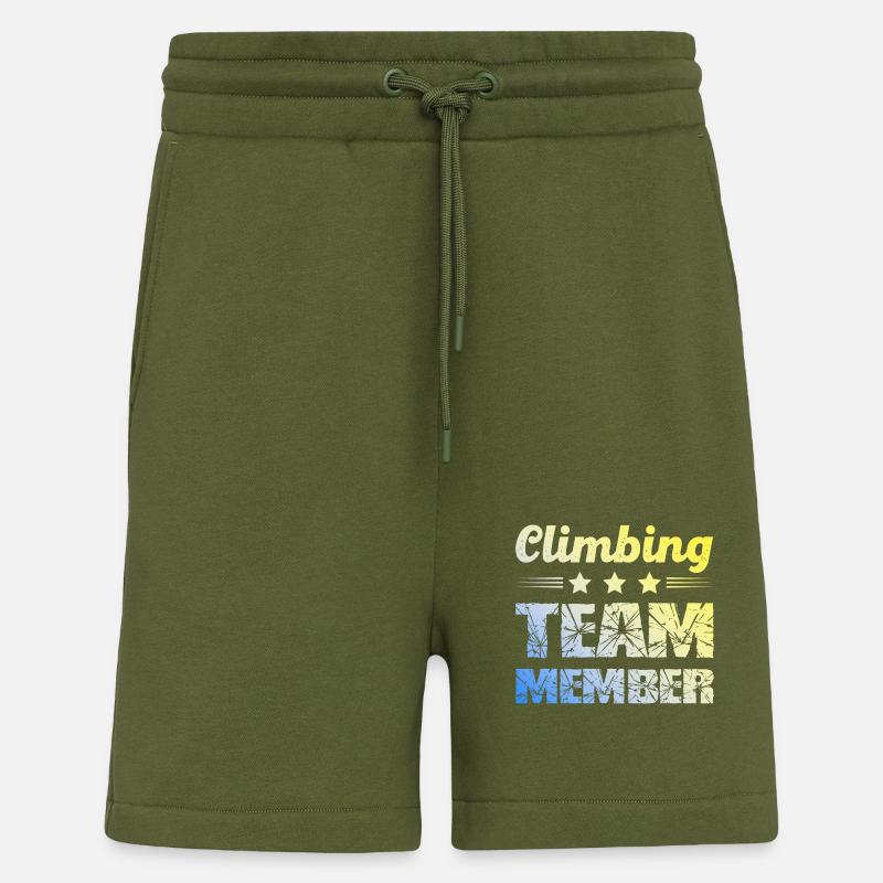 Équipe d’escalade - Short bio décontracté fabriqué en UE - MOSS GREEN
